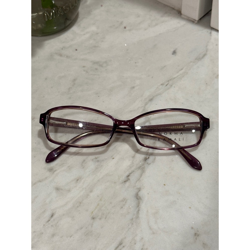 Norma Kamali Eyeglasses Women Purple Rectangular NK007 52-15-135 Designer Frames